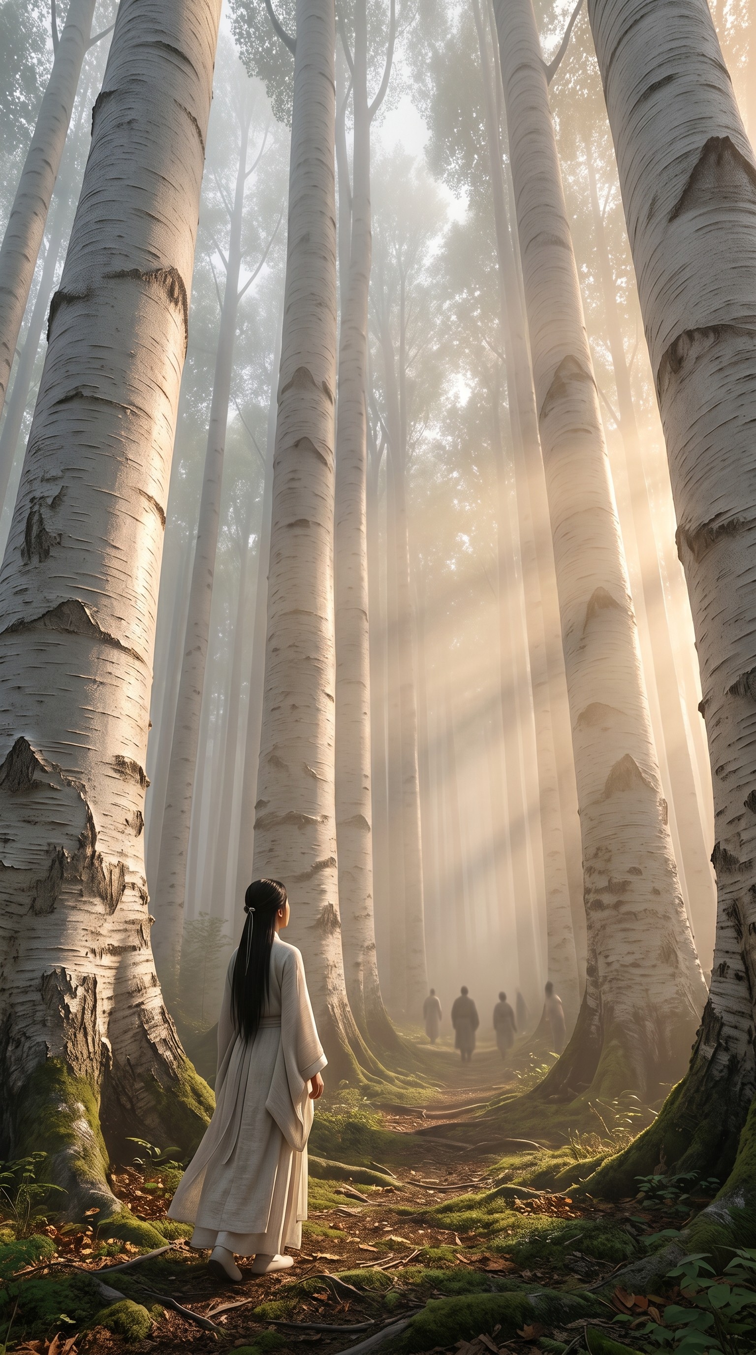 Giant Birch Forest and the Smiling God Cloud