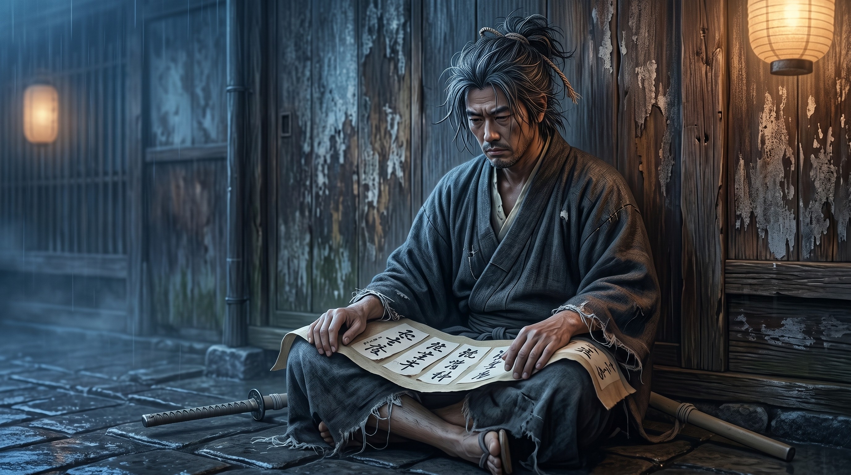 江户末期黄昏街头，浪人的孤独与新旧交替