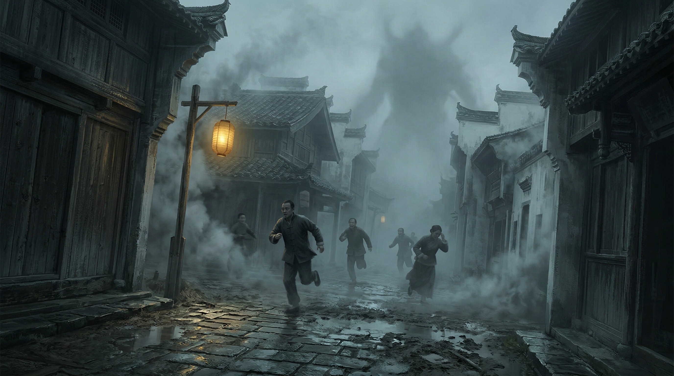 Monsters and Escape in the Foggy Town